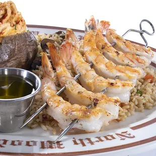 Close up Shrimp Dinner