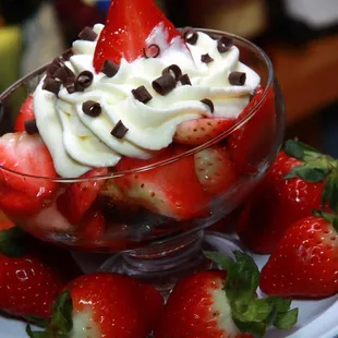 Wine-Soaked Strawberries &amp; Fried Pound Cake Nuggets