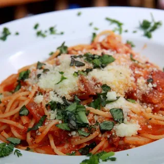 Spaghetti W/ Savory Meat Sauce