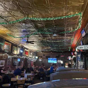 the interior of the pub