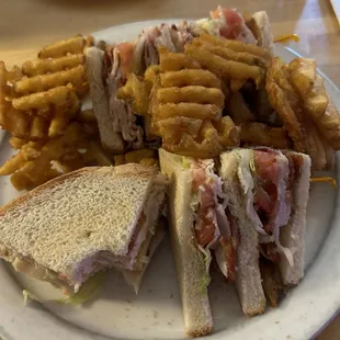 Turkey club sandwich