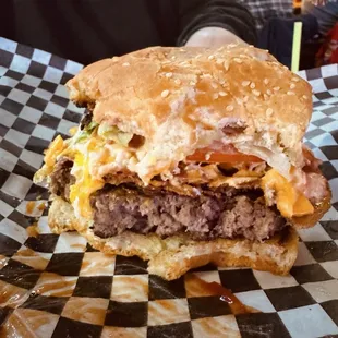 Burgers and mozzarella sticks