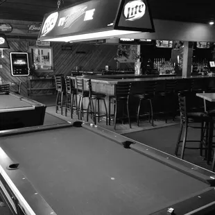 pool tables and bar