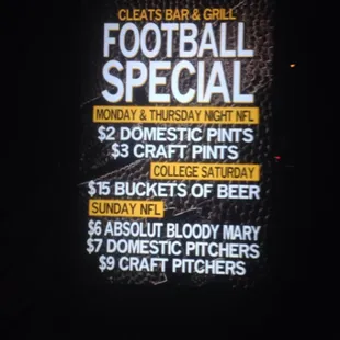 Drink specials
