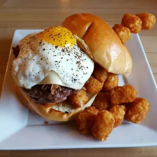 New Breakfast brisket burger