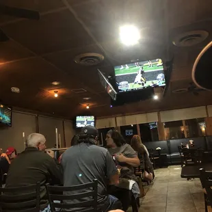 Try to watch the game with this light glaring down