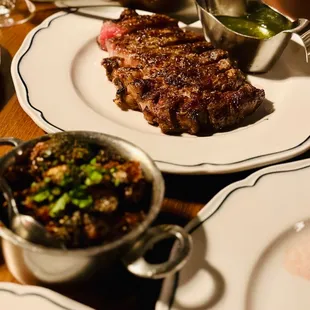 NY strip, chimichurri, Brussel sprouts 7.7.23