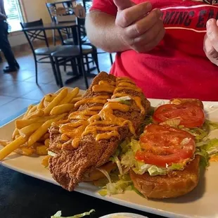 Spicy Fish Po Boy Sandwich