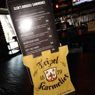 Great menu