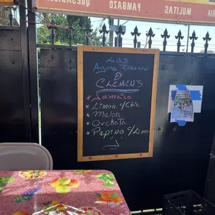 Aqua Frescas Menu   10/08/2023