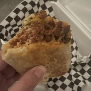 Carry Out of Al Pastor burrito