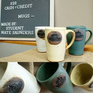 coffee mugs on a table