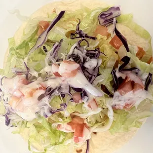 Spicy shrimp taco