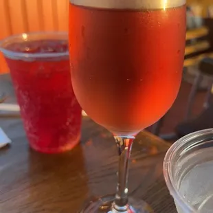 a close up of a glass of wine