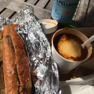 Malfatti with a Veal sandwich...delicious!!