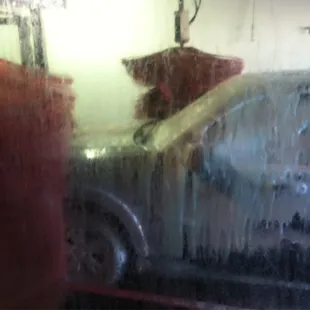My dirty car finally getting some soap and water on it
