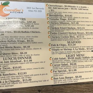 Menu.