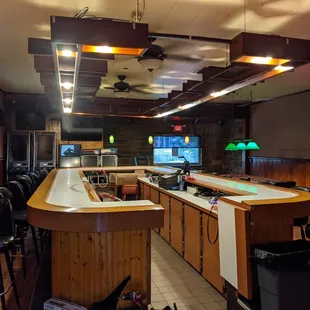 the bar area