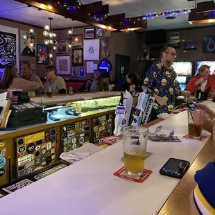 customers at the bar