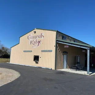 the outside of the building