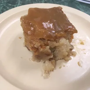 a piece of cake on a plate