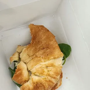 Grilled cheese on a croissant