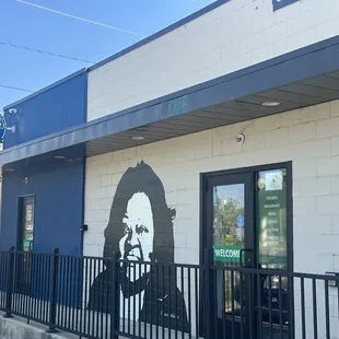 Outside parking area.