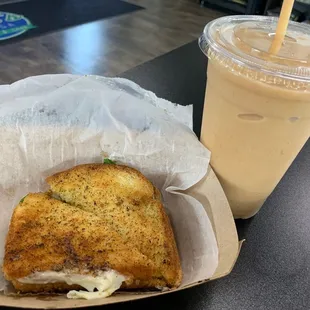 "The Other Sandwich" and "Westside" smoothie