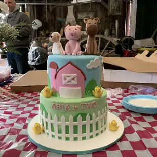 Farm themed cake