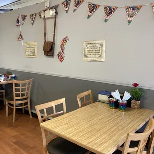 Interior with tables for dine in