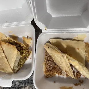 Baklava dry as a Triscuit.