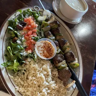 Beef Kabob plate