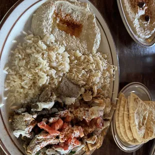 Cleopatra Plate and Hummus side.