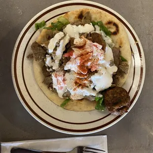 a plate of food on a table