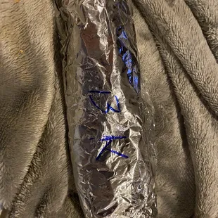 an elephant wrapped in aluminum foil