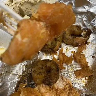 Charcoal Shrimp &amp; Seared Salmon Platter