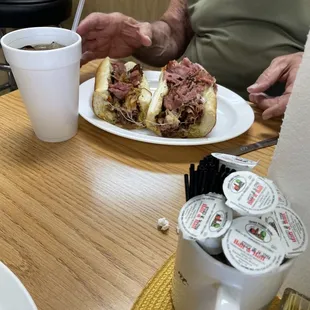 Grilled pastrami sandwich