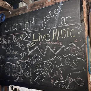 a blackboard with writing on it