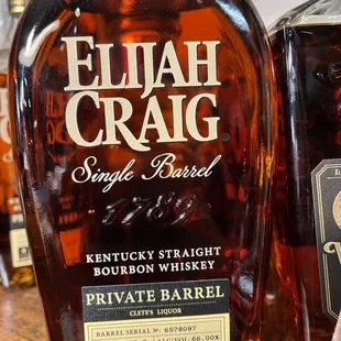 Elijah Craig Private Barrel Clete's Liquor 132 proof