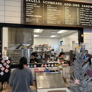 Inside showing the menu -- on Saturday morning, 21 December 2024