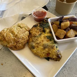Loaded Veggie Omelette