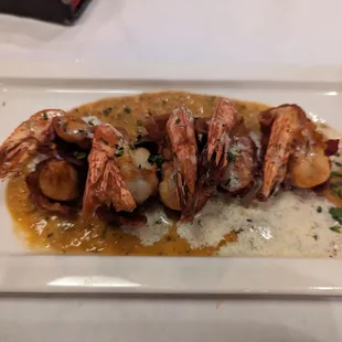 Bacon wrapped shrimp