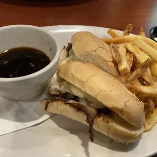 French dip with French Fries