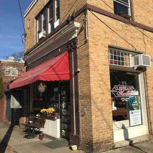 Cute corner neighborhood market