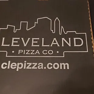 a close up of a pizza box