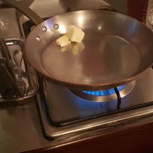 Bananas Foster preparation