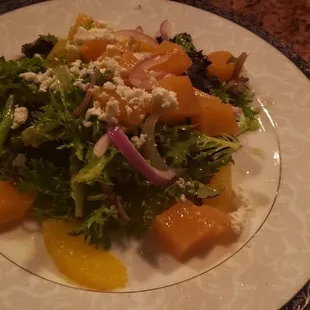 Orange and green beet salad