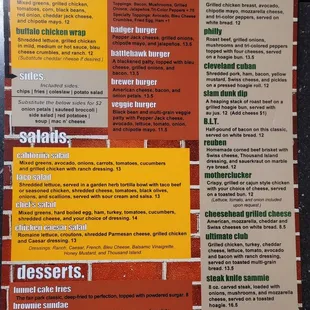 Menu as of 3/17/2023