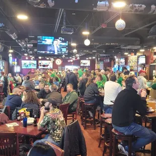 Inside, packed for St. Patrick&apos;s Day