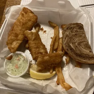 Fried haddock